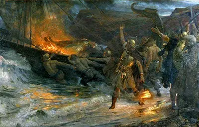 The Funeral of a Viking Frank Dicksee